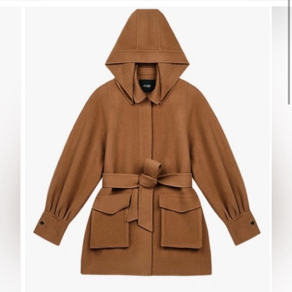 MAJE Galicol Hooded Jacket, Size 38, NWT - Picture 5 of 13